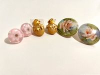 All three pairs of earrings side by side