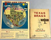 Front view of both postcard and booklet