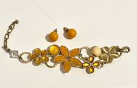 Bracelet front with earrings displayed