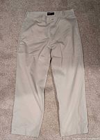Full view of khaki chinos front side