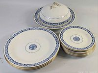 Group showing cheese dome assembled with plates around it