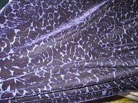 Close-up of velvet jacquard floral pattern with sparkle