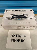 Retail box top showing model HS110D