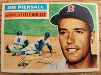 Front of 1956 Topps Jim Piersall card