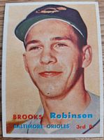Front view of Brooks Robinson 1957 Topps card #328