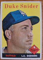 Front of 1958 Topps Duke Snider #88 card