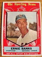 Front of 1959 Topps Ernie Banks #559 card