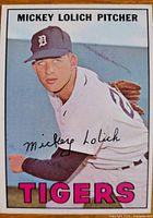 Front of 1967 Topps Mickey Lolich card