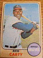 Front of the 1968 Topps Rico Carty #455 card