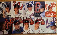 Front view of all ten 1993 Leaf Studio pitcher cards