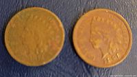 Obverse view of both Indian Head cents, 1898 date visible on right coin