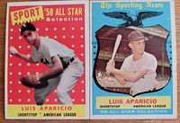 Fronts of both Luis Aparicio all-star cards