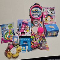 Group shot of all items in lot on white background