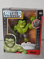 Front of sealed Metals Die Cast Hulk figure box showing figure and branding