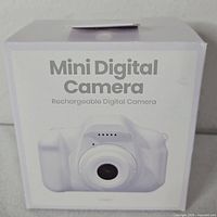 Front of product box showing camera image and name