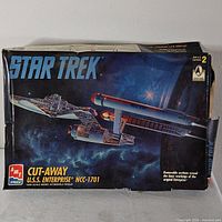 Front of AMT Star Trek Cut-Away U.S.S. Enterprise model kit box