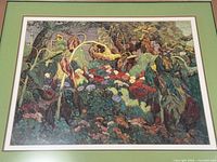 Full view of framed print with mat and frame