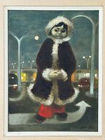 Full view of painting showing subject and composition