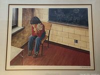 Front view of framed Andy Donato print showing image, mat and frame