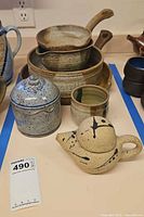 Group shot of all seven pottery pieces