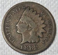 Obverse with 1889 date and Liberty profile