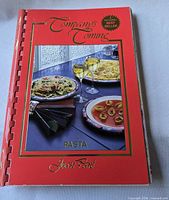 Front cover of Company’s Coming “Pasta” cookbook showing binding and cover art
