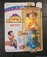 Front view of sealed blister card showing Mickey topper drawing pen
