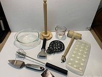 All nine kitchen items laid out for overview