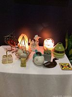 Group shot of all décor items on table