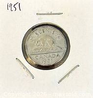 Reverse showing beaver, denomination, country and date