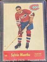 Front of Parkhurst card showing player image, card number and name