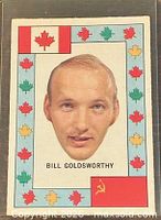 Front view of 1972-73 O-Pee-Chee Bill Goldsworthy Team Canada card