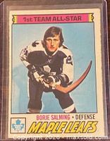 Front of Borje Salming card showing image and title