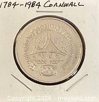Obverse of trade dollar with Cornwall bicentennial design