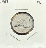 Reverse showing beaver design and date 1987