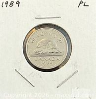 Reverse beaver side of 1989 Canada 5-cent coin