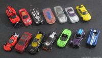 Group shot of all 14 Hot Wheels cars