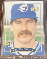 Front of Jack Morris MVP card in sleeve