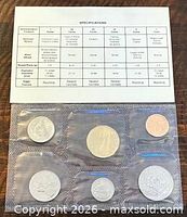 Front of sealed 1996 proof-like set with specification card