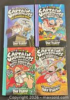Front covers of all four Captain Underpants books