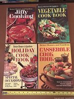 Front covers of all four Better Homes and Gardens cookbooks