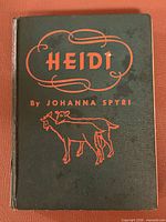 Front cover of Heidi hardcover showing title, author, illustration