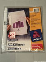 Front of sealed Avery pack showing branding, model 78629, 25 count.