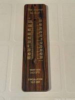Front view showing entire Ottawa Journal advertising thermometer plaque