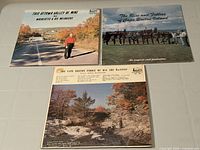 Front covers of three LPs laid out