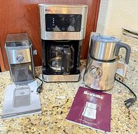 Overview of all three kitchen appliances and manuals