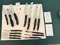 All pieces laid out on towel showing full assortment