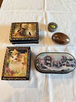 All five trinket boxes overview