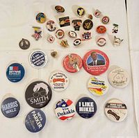Overall lot with all buttons and lapel pins visible