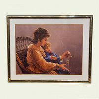 Front view of framed print showing artwork, mat and frame